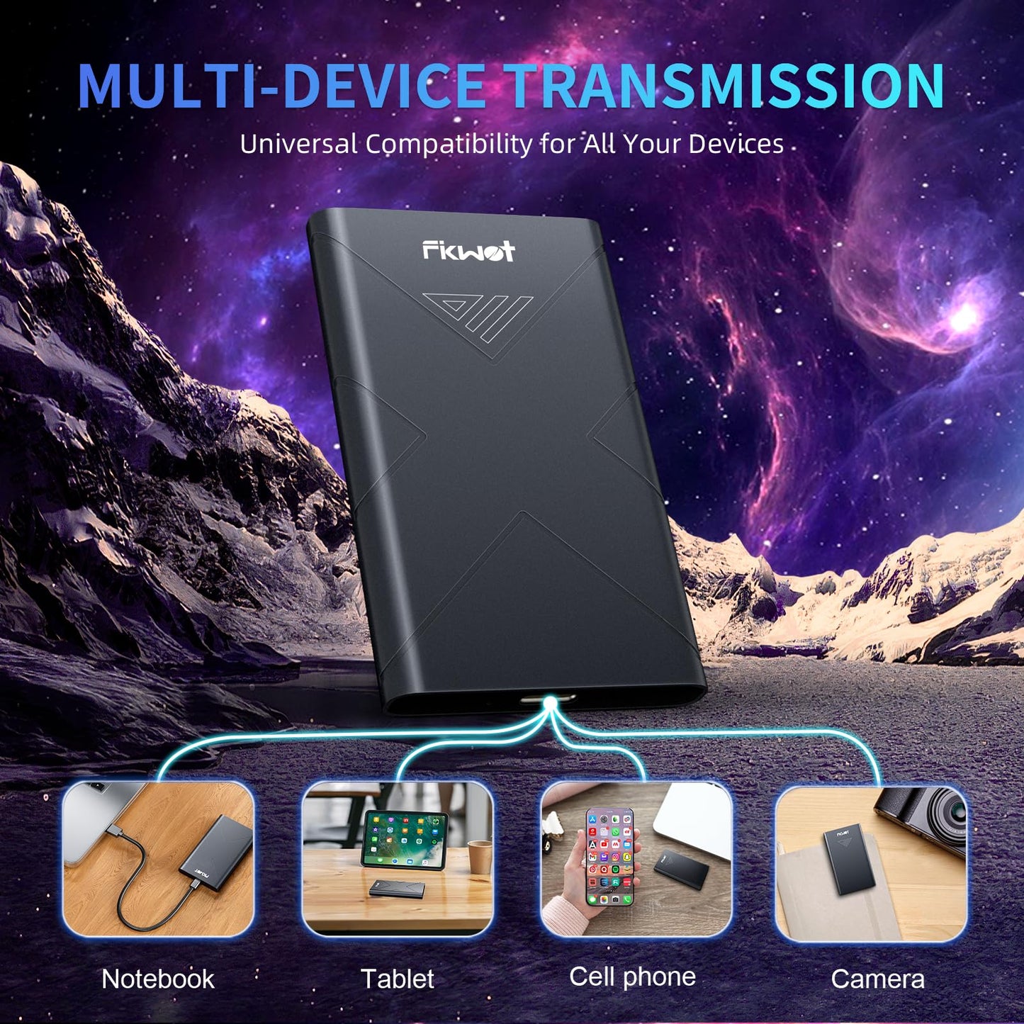 Fikwot FP80 SSD พกพา USB 3.2 Gen2x2