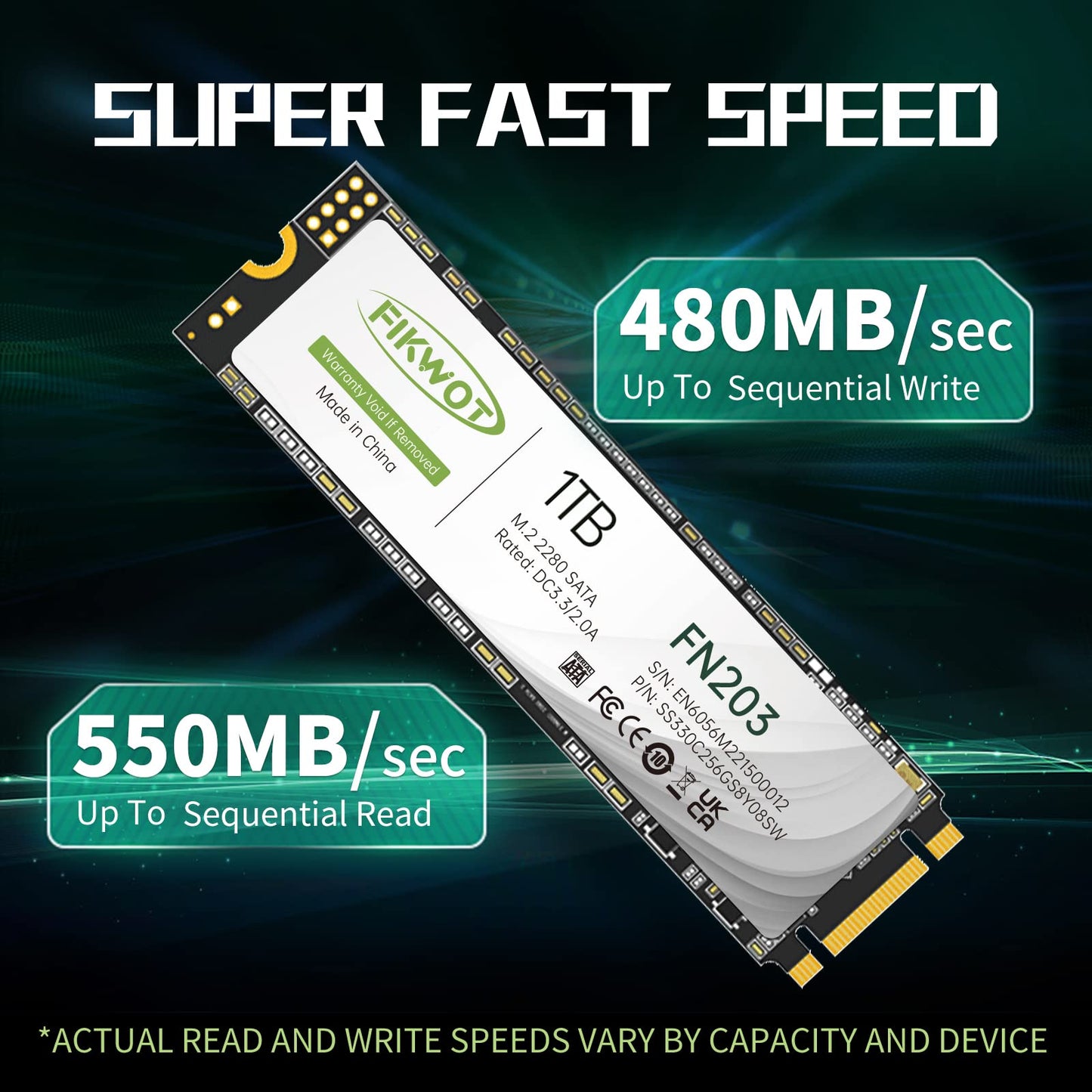 ฟิกวอต FN203 1TB M.2 SATA III SSD