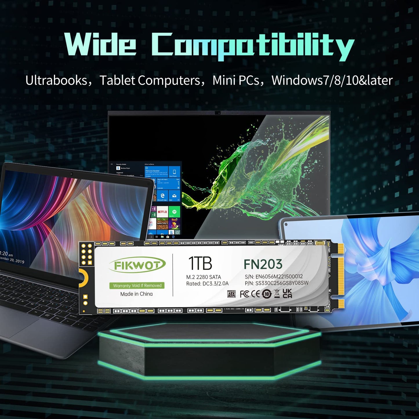 ฟิกวอต FN203 1TB M.2 SATA III SSD