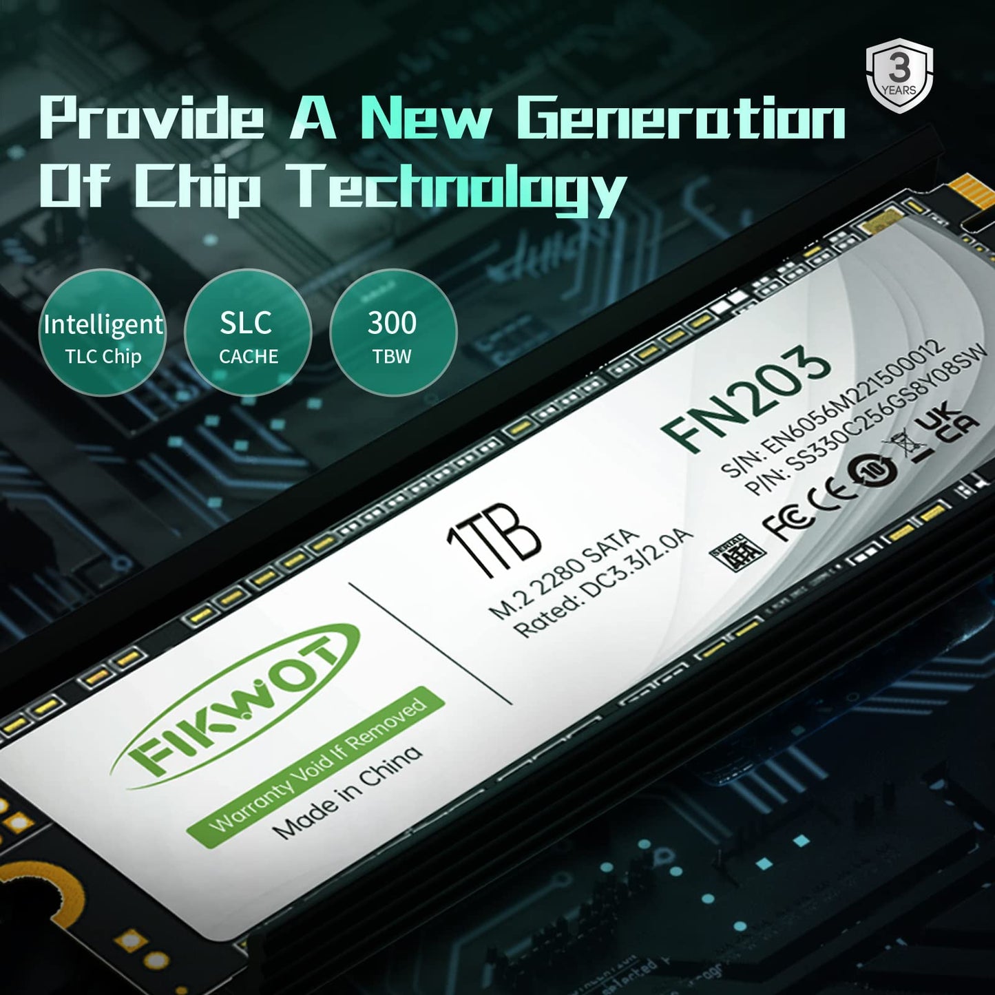 ฟิกวอต FN203 1TB M.2 SATA III SSD