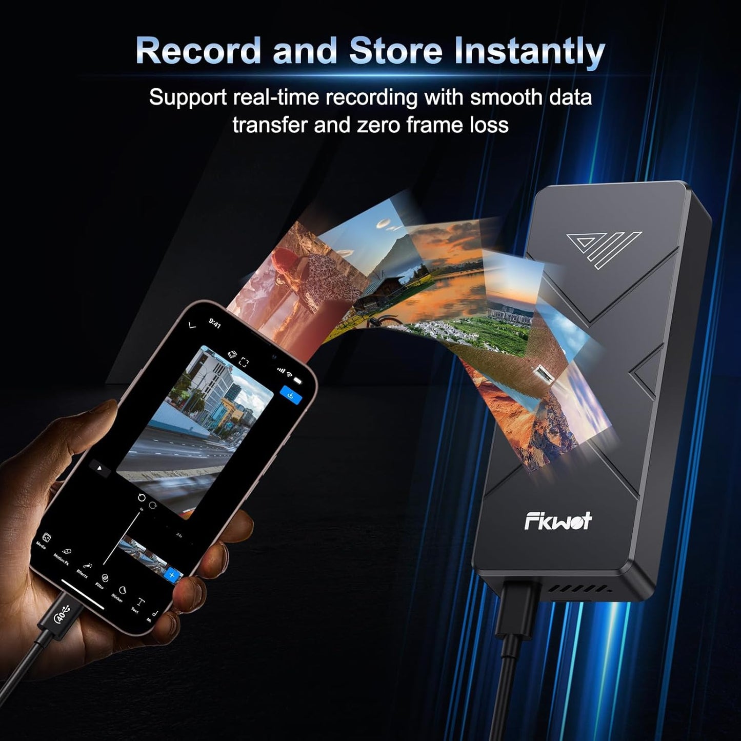 Fikwot FP110 Portable SSD USB4 40Gbps with Cooling Fan
