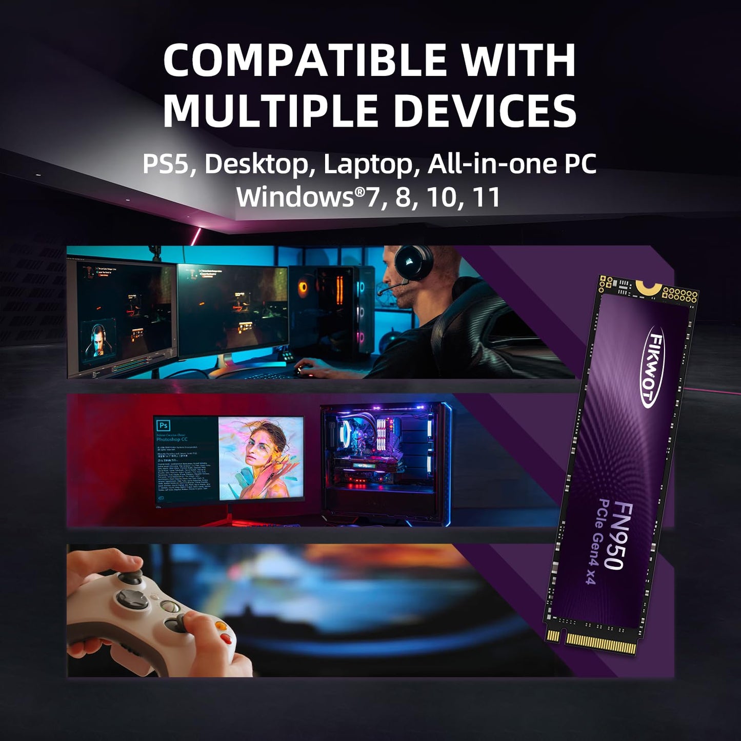 Fikwot FN950 M.2 2280 SSD PCIe Gen4 x4