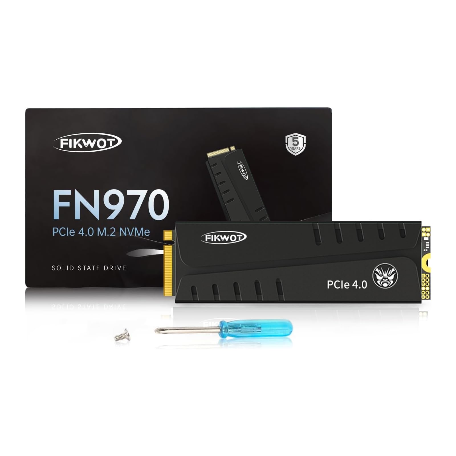 Fikwot FN960 2TB M.2 2280 PCIe Gen4 x4 NVMe 1.4 내부 솔리드 스테이트 드라이브, 방열판 포함 -  최대 속도 4800MB/s, 다이내믹 SLC 캐시, 호환 PS5 내부 SSD-모바일 11번가