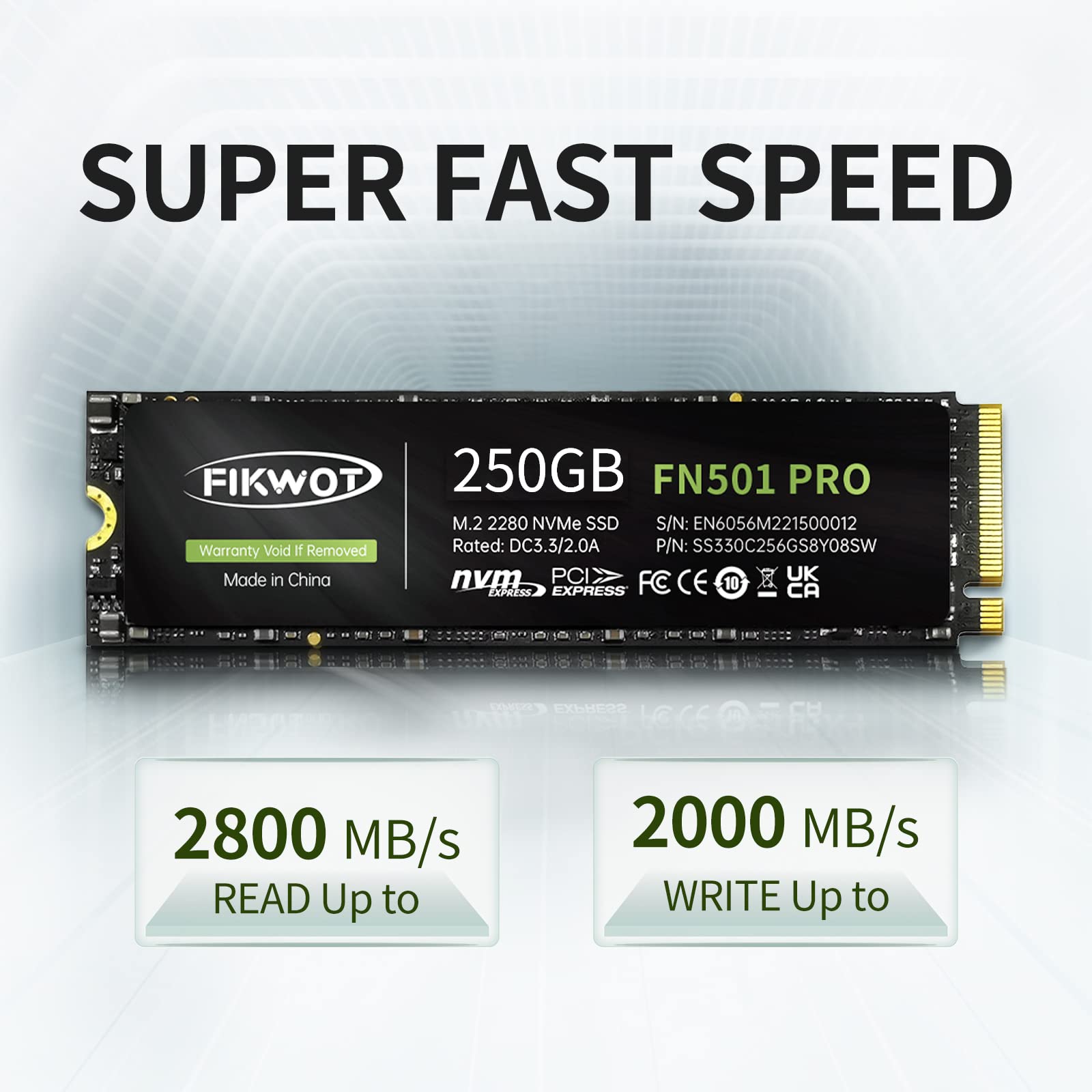 Fikwot FN501 Pro 1TB NVMe SSD - M.2 2280 PCIe Gen3 x4