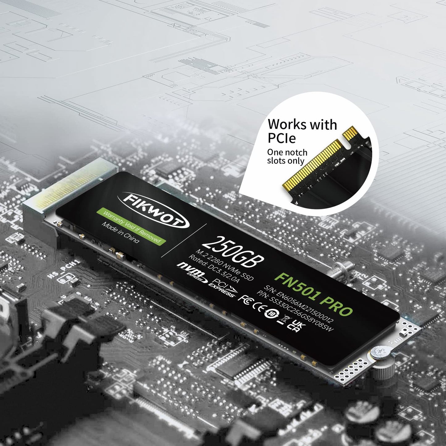 Fikwot FN501 Pro NVMe SSD - M.2 2280 PCIe Gen3 x4